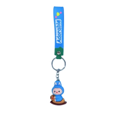 Labubu Keychain Blue Color Hanging Pendant Doll  Labubu Keychain Blue Color Hanging Pendant Doll